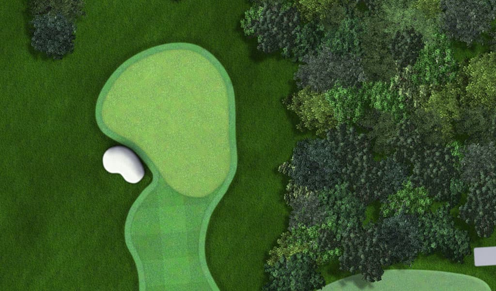 Hole 1 green close-up