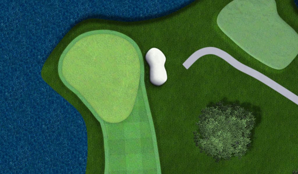 Hole 6 green close-up