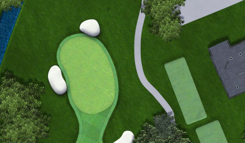 Hole 9 green close-up