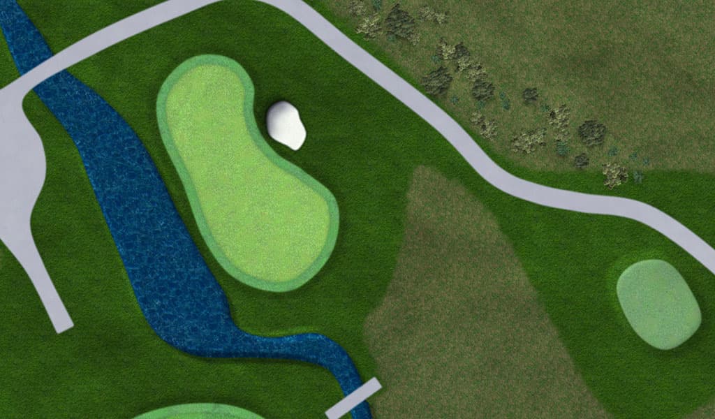 Hole 3 green close-up