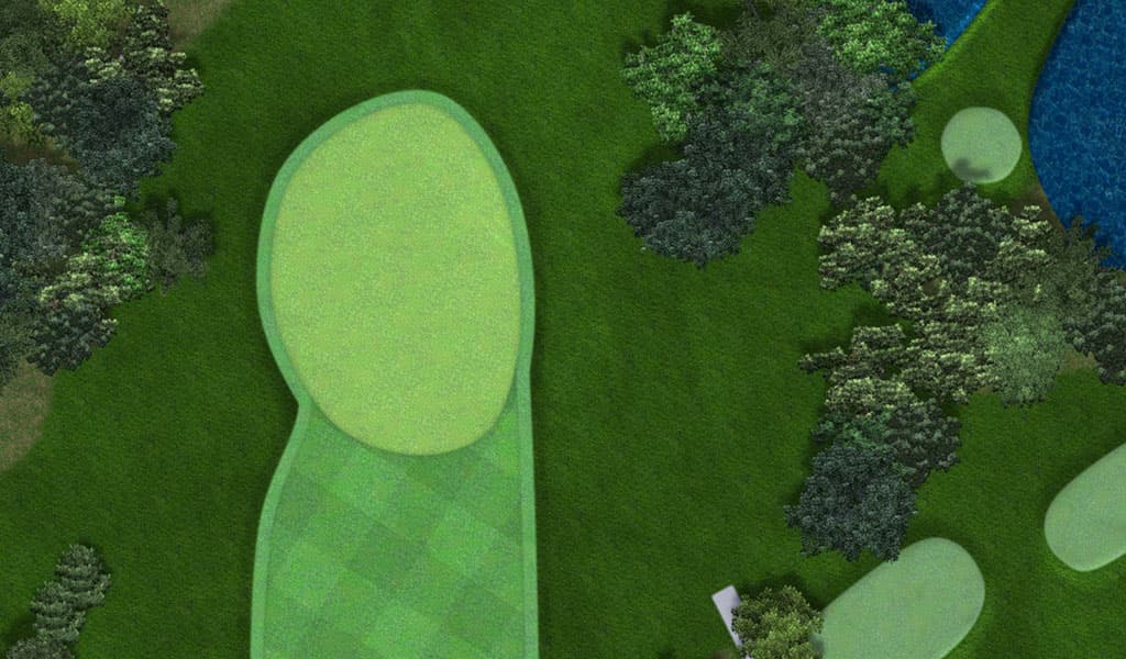Hole 4 green close-up